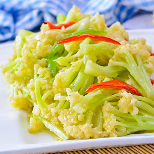自制炒菜花
