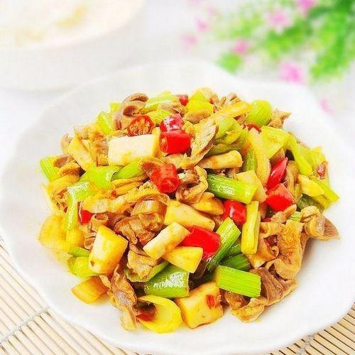 咸香的榨菜鸡胗