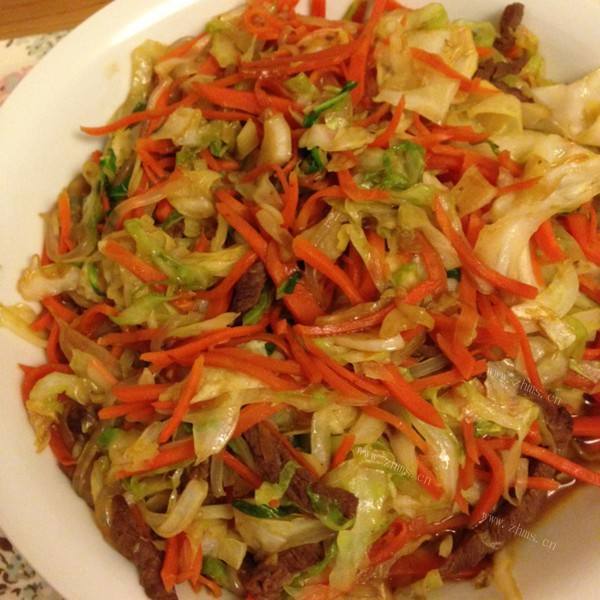 美味的粉条炒肉