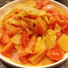 家常菜西红柿土豆片
