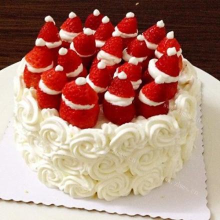 美丽的圣诞老人蛋糕