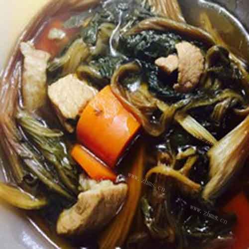 美味的菜干瘦肉汤