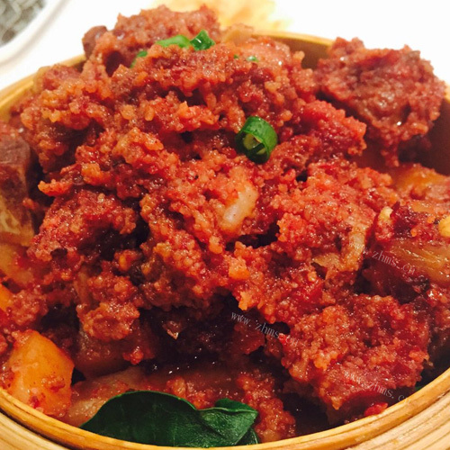 家庭版小米蒸排骨