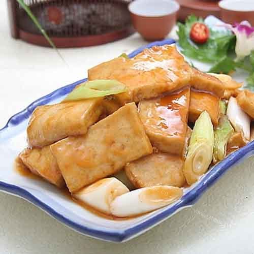 家庭版葱烧豆腐
