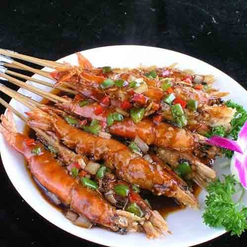 自制烤虾串