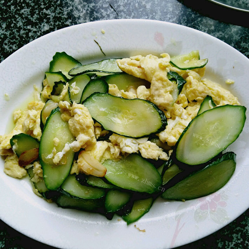 美味的瓜片炒鸡蛋