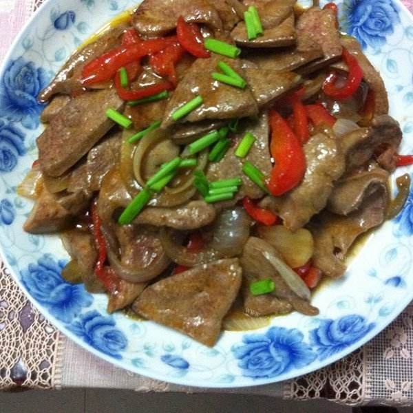 家常的炒猪肝的做法
