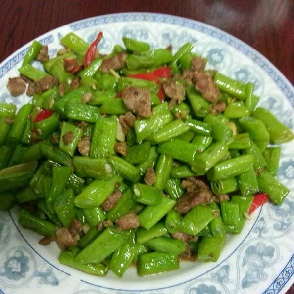 家常四季豆炒肉的做法