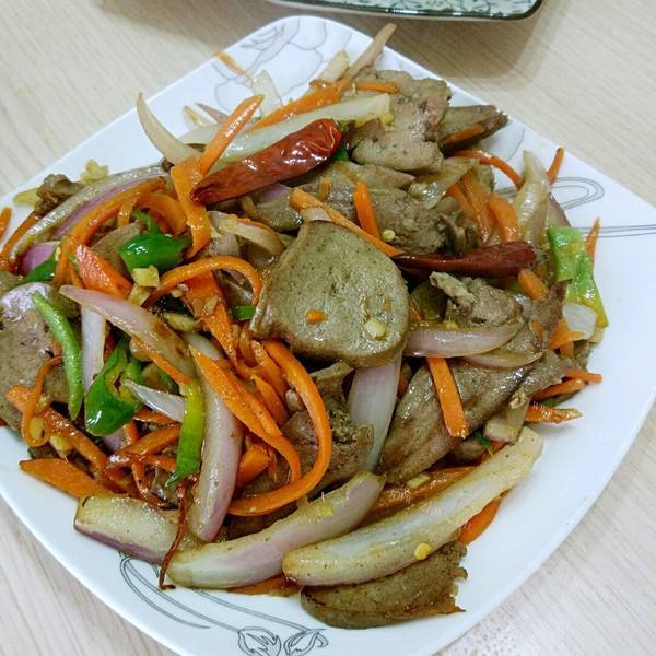 下酒的炒肝儿
