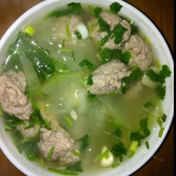 超好吃的冬瓜粉丝丸子汤