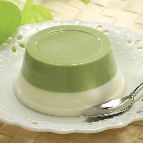 自制抹茶布丁