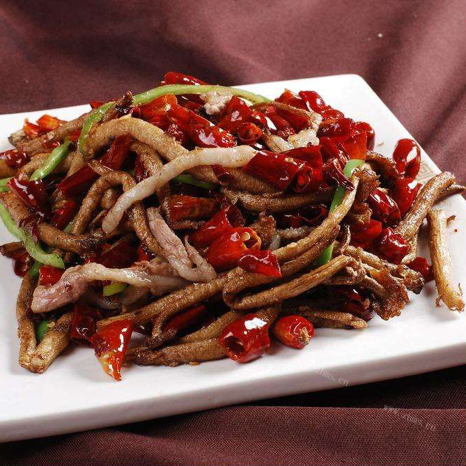 家常干煸茶树菇 