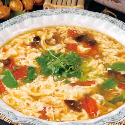 绿色食物之鸡蛋汤