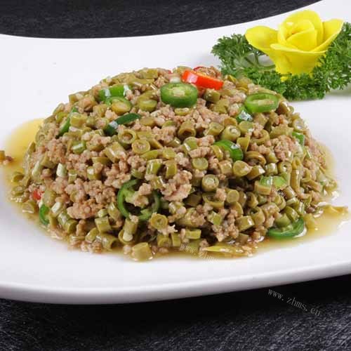 简单版酸豆角炒肉末