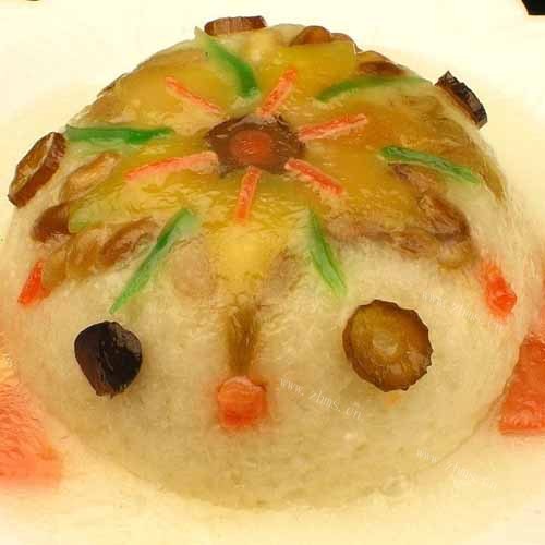 美味的紫米八宝饭