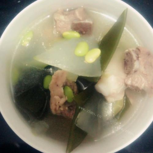 家常海带豆芽排骨汤