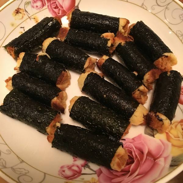 简易紫菜肉松蛋卷