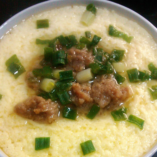 诱人的肉末蒸蛋