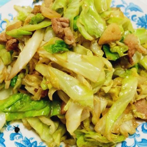 包菜炒肉-懒人版