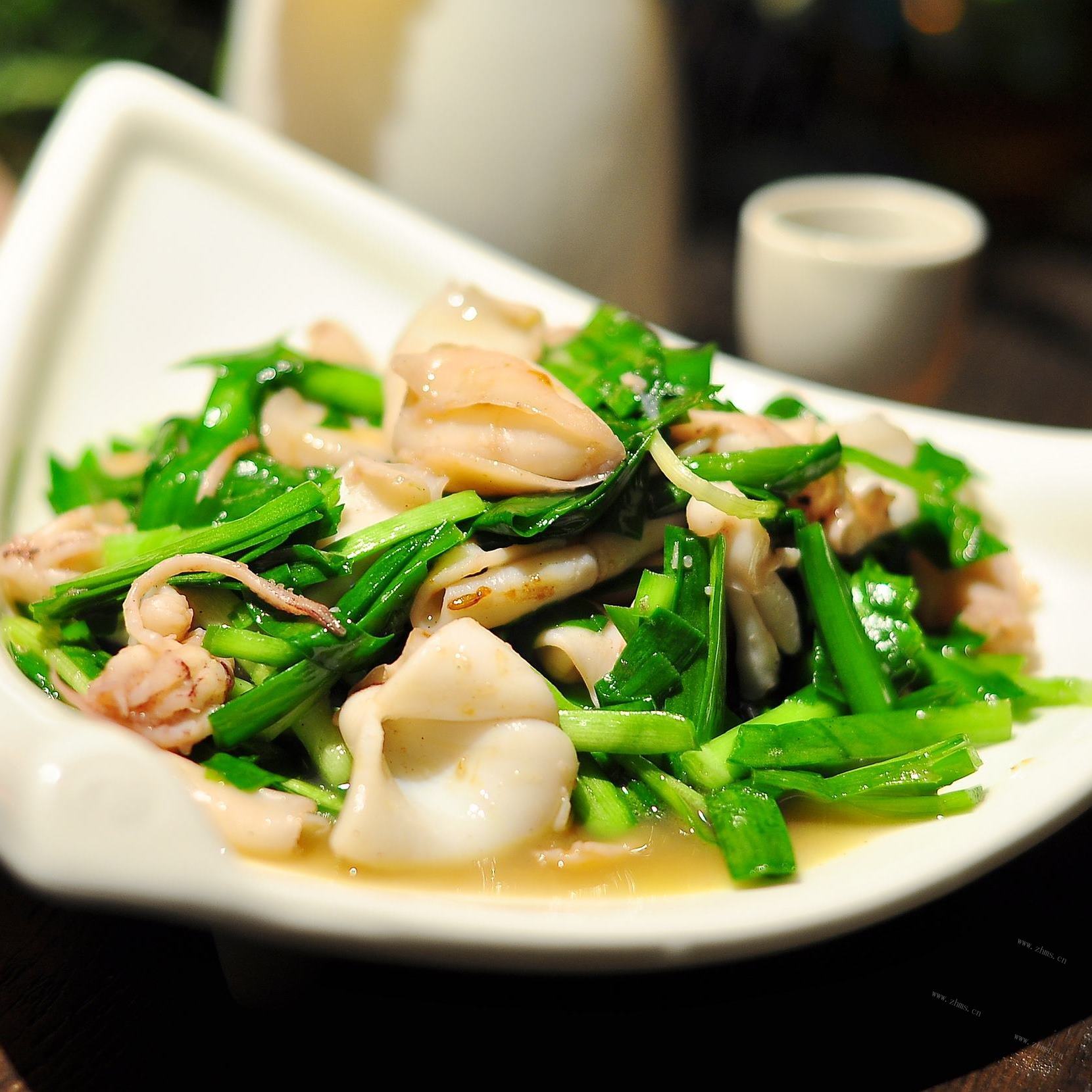 简单的淡菜炒韭菜