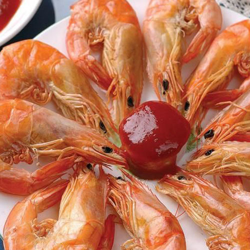 煎炸的对虾