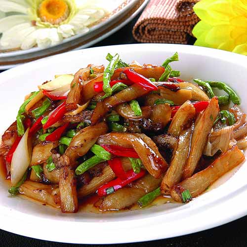 开胃菜炒茄子