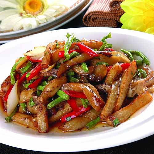 开胃菜炒茄子