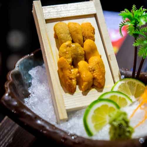 自制海胆刺身 