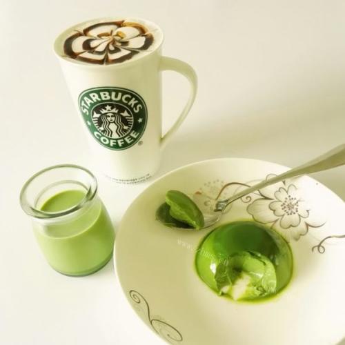 自制抹茶布丁