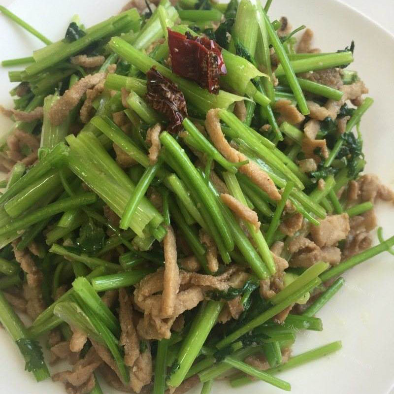 家常菜香菜炒肉丝