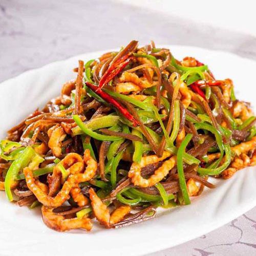 咸香的大头菜炒肉