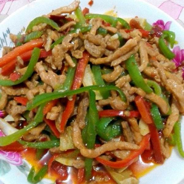 家常菜双椒肉丝
