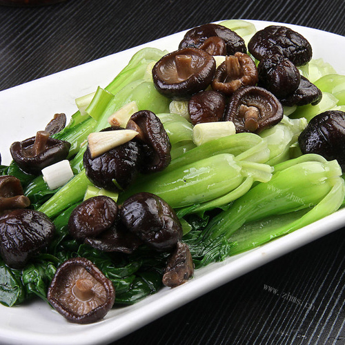 家常菜香菇青菜