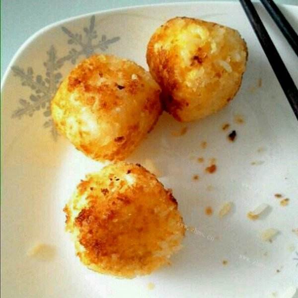 自制炸饭团
