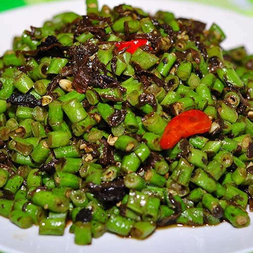 家常橄榄菜炒豆角