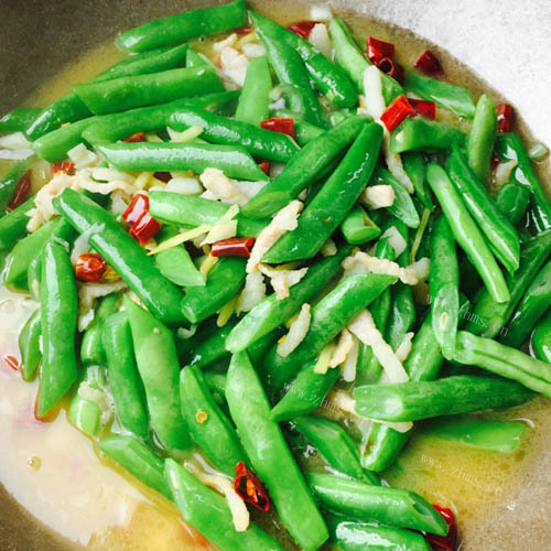 家常菜清炒四季豆