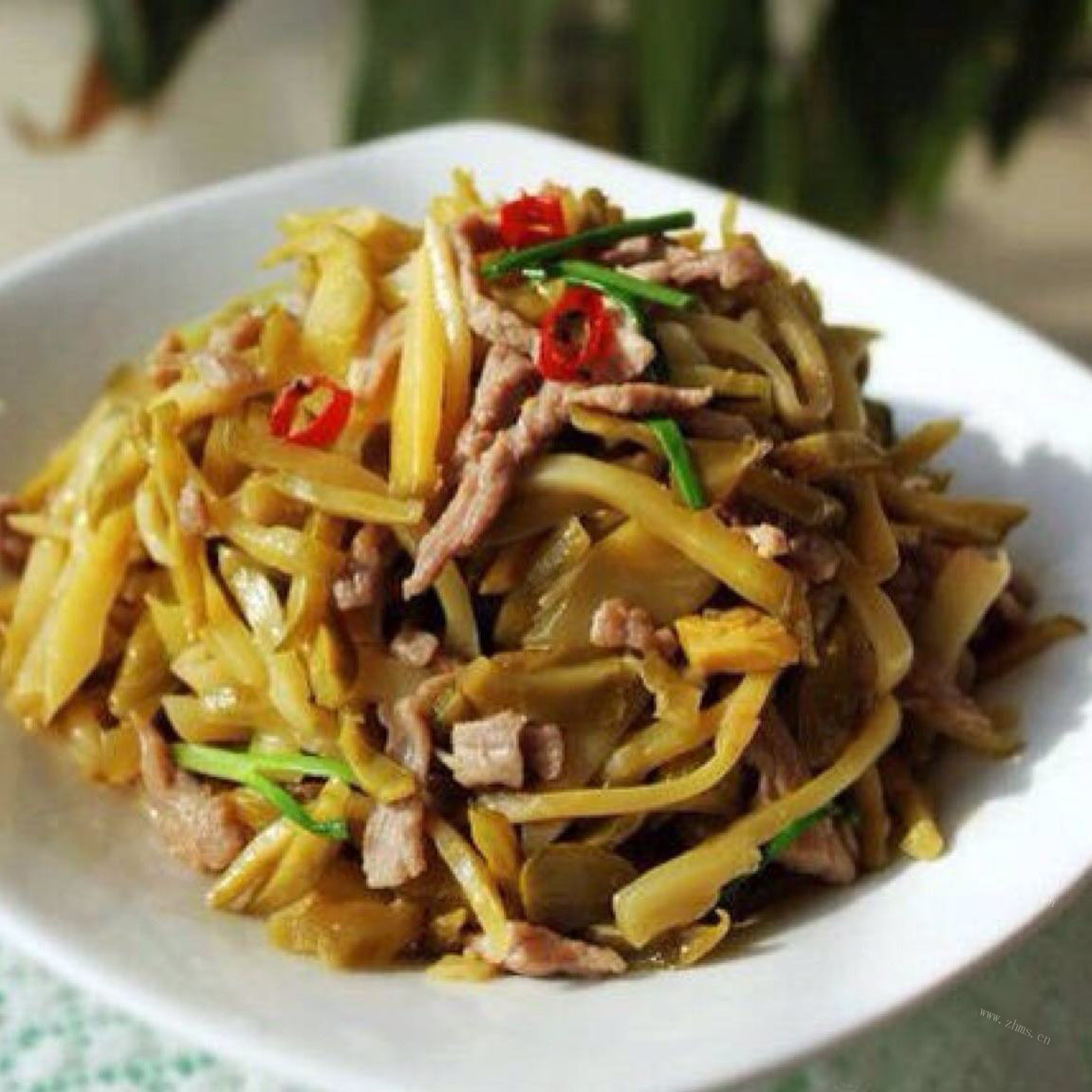 咸鲜的雪里蕻炒肉丝