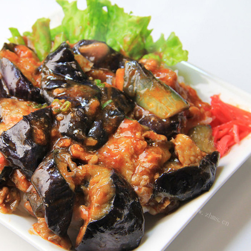 自制茄子炒肉