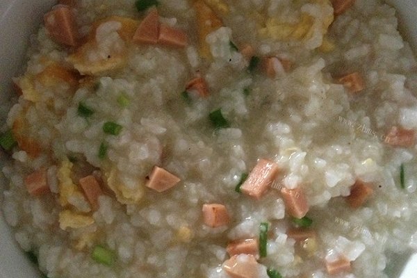 家常粥（香肠鸡蛋粥）