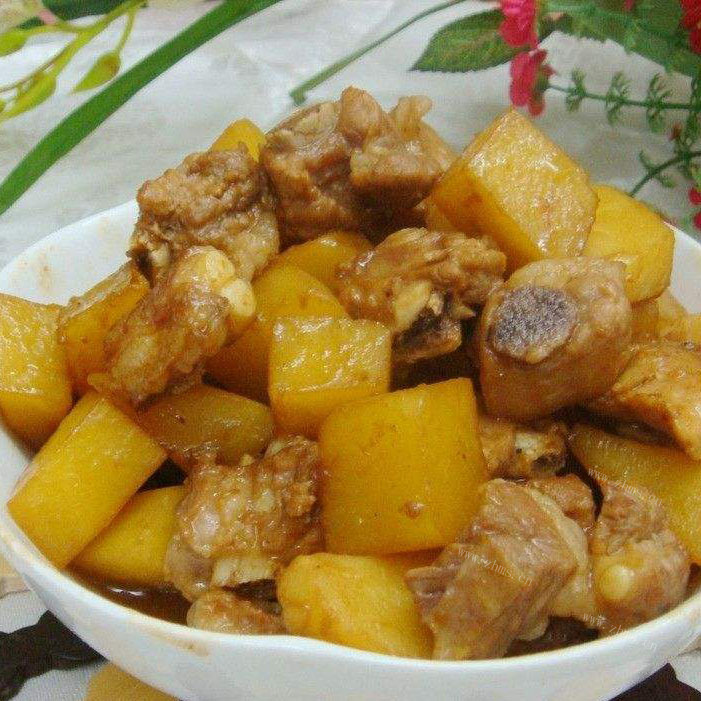 炖排骨刀豆土豆的做法