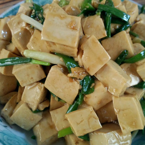 自己做的家常炒豆腐