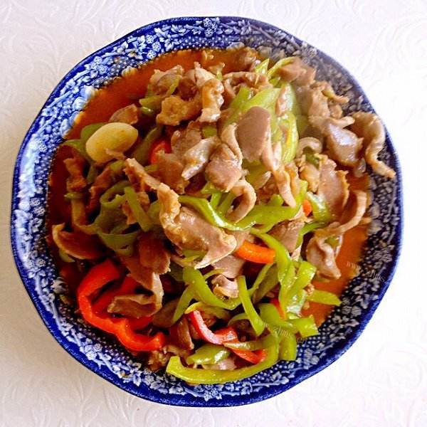 家常青椒鸡胗