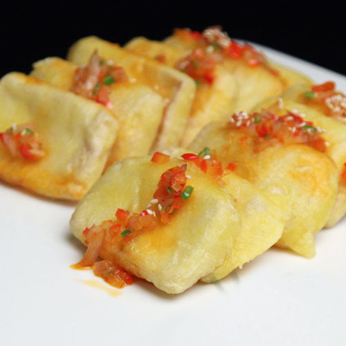 外焦里嫩的锅贴豆腐