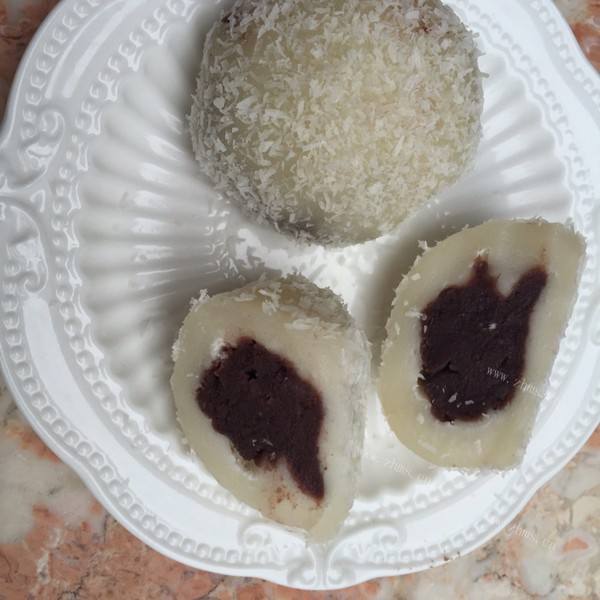 自己做的豆沙糯米糍