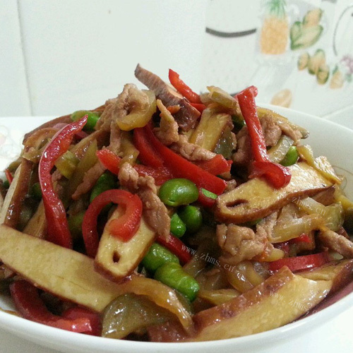 家常香干炒肉丝