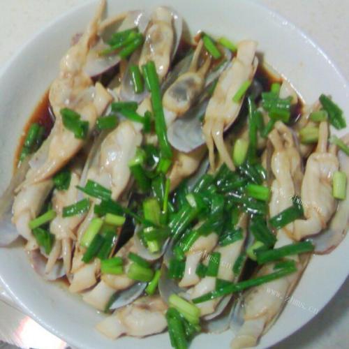 好吃的葱油蛏子 