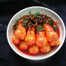 可口的韩国萝卜泡菜