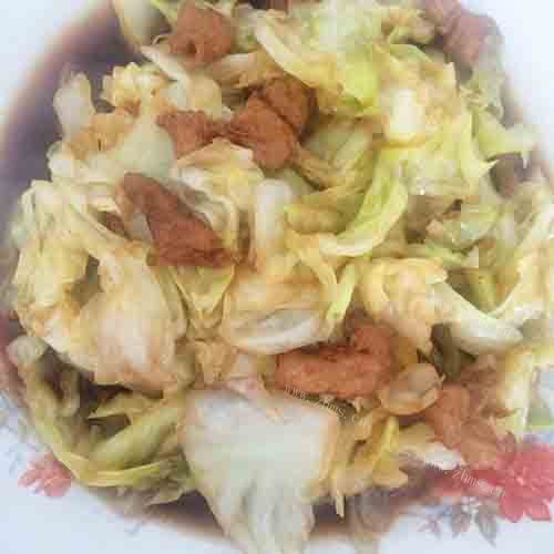 白灼蒜香炒甘蓝菜