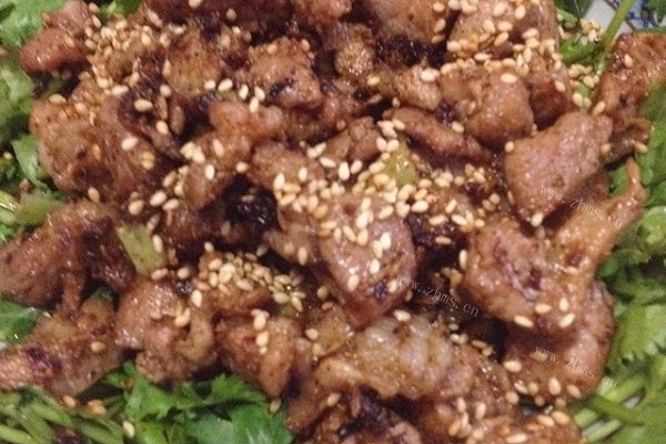 美味的孜然羊肉