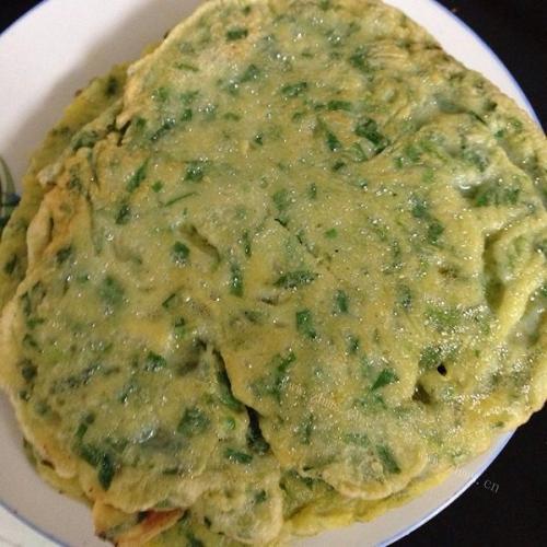 自己做的韭菜蛋饼